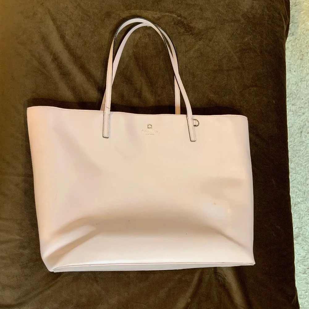 Kate Spade Pink Sawyer Street Maxi Officecore Leather Feminine Cottagecore Tote